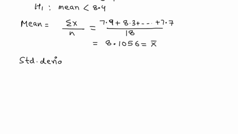 perform-a-hypothesis-test-for-the-following-sample-the-significance-level-alpha-is-5_-sample-7983849677816875868787484898594-6977-test-if-mean84-assume-normality-of-the-data_-1-formulate-the-70932