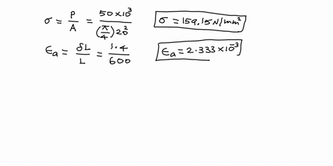 a-solid-circular-rod-that-is-600-mm-long-and-20-mm-in-diameter-is-subjected-to-an-axial-force-of-p-50-kn-the-elongation-ofthe-rod-is-140-mmand-its-diameter-becomes-d2-199837-mm-assume-that-t-48643