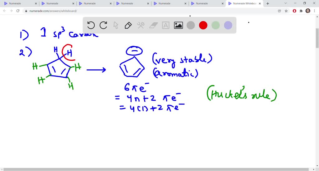 SOLVED: Consider the structure of cyclopentadiene and then answer the ...