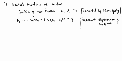 please-do-this-without-using-lagrangian-consider-the-vertical-oscillation-of-the-system-of-springs-and-masses-shown-below-with-the-spring-constants-ka-78-nm-1k15-nm-1-and-kc6-nm-1the-system-83301