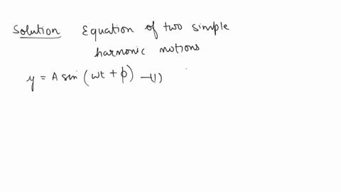 two-simple-harmonic-motions-with-the-same-frequency-act-on-a-particle-at-right-angles-ie-along-x-and-y-axis-if-the-two-amplitudes-are-equal-and-the-phase-difference-is-2-the-resultant-motion-will-be-a