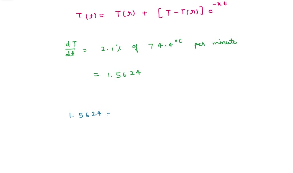 SOLVED Solve each exponential growth/decay problem A cup of coffee cools at a rate