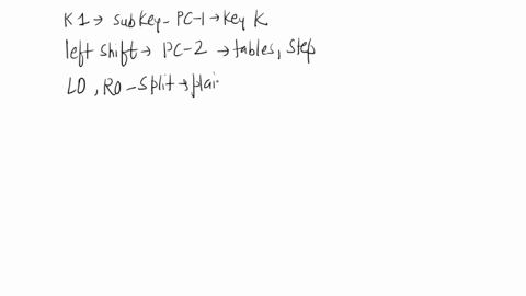 this-problem-provides-a-numerical-example-of-encryption-using-a-one-round-version-of-des-we-start-with-the-same-bit-pattern-for-the-key-k-and-the-plaintext-namely-hexadecimal-notation-0-1-2-29409