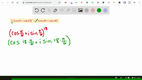 use-demoivres-theorem-to-find-the-indicated-power-of-the-complex-number-write-the-result-in-standard-form-cos-pi6-i-sin-pi6-18