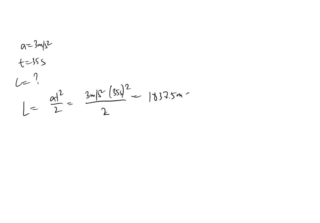 SOLVED: A jet plane starts from rest with an acceleration of 3m/s2 and ...