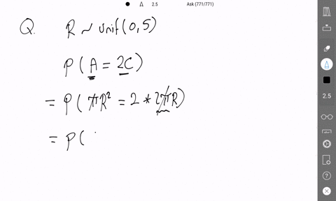 consider-circle-with-random-radius-r-of-the-circle-is-twice-the-circumference-unif05-what-is-the-probability-that-the-area-46734