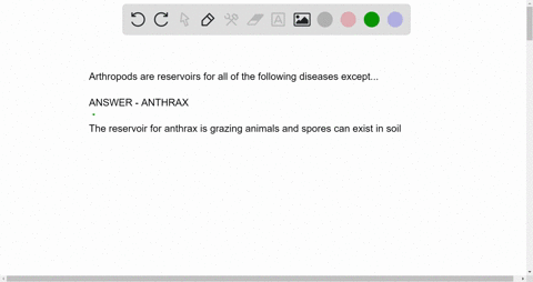 question-7-arthropods-can-serve-as-a-reservoir-for-all-of-the-following-diseases-except-plague-anthrax-lyme-disease-dengue-malaria-62489