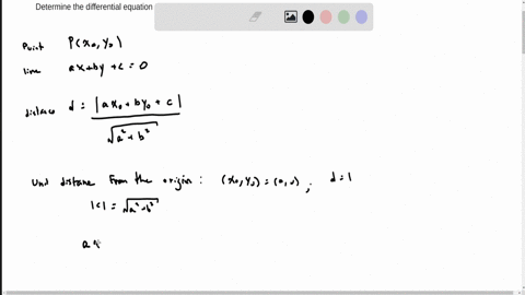 determine-the-differential-equation-of-all-straight-lines-at-a-unit-distance-from-the-origin