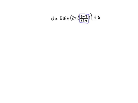 Depth Math Equation 19. The water level at an ocean inlet has a depth, d, in...