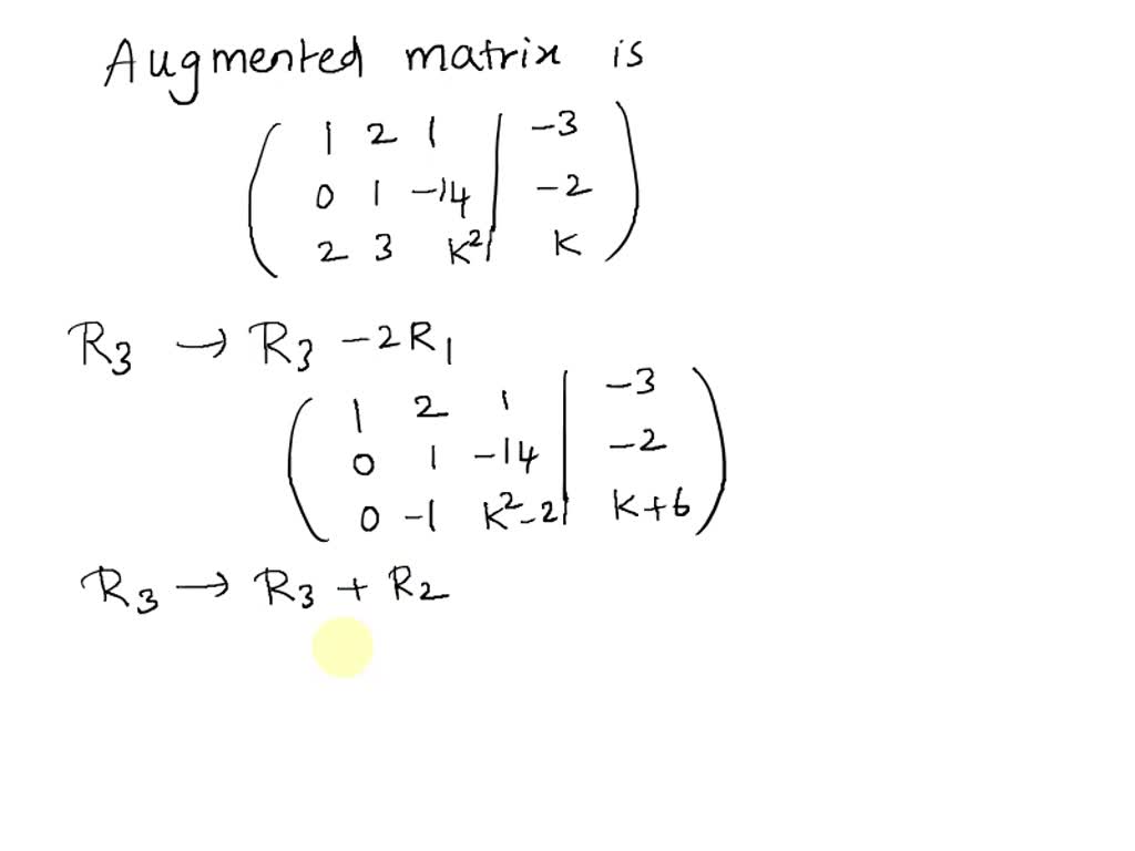 SOLVED: The augmented matrix for a system of linear equations is given ...