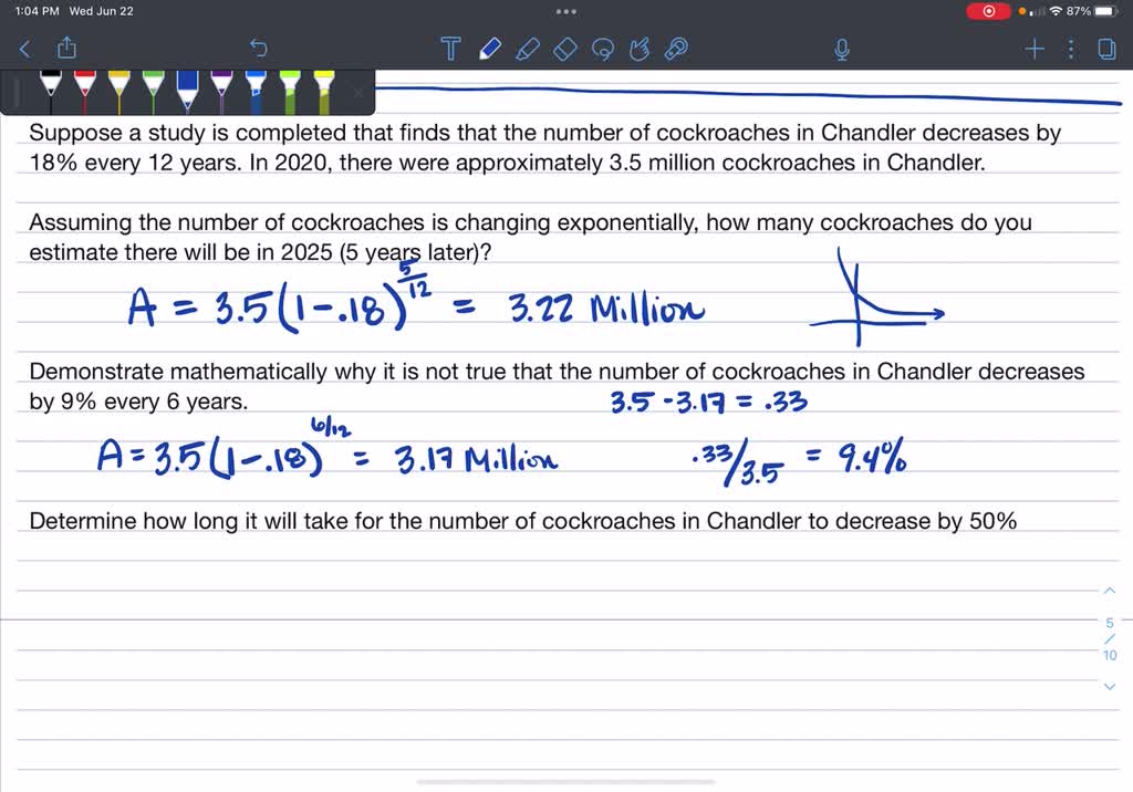 SOLVED: A population of cockroaches that breeds throughout the whole ...