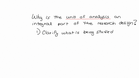why-is-the-unit-of-analysis-an-integral-part-of-the-research-design-03002