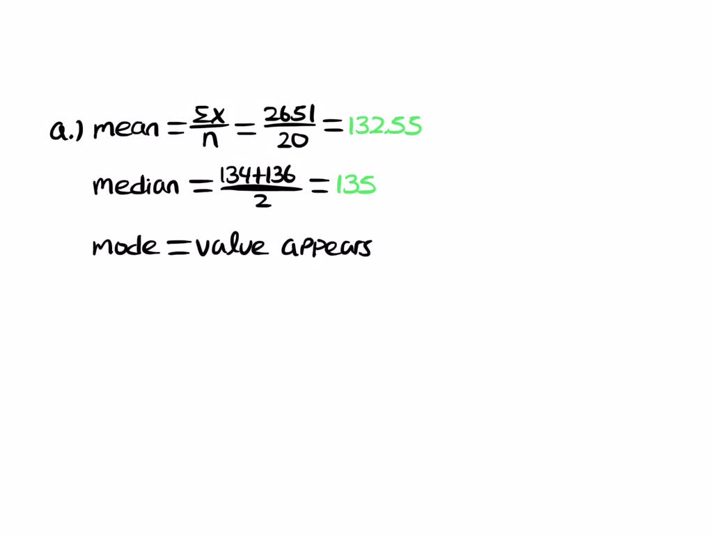 SOLVED: The following data represent the systolic blood pressure ...