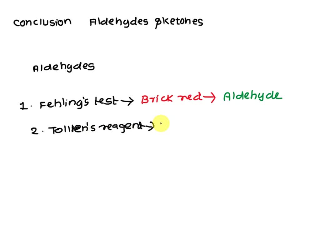 conclusion for aldehydes and ketones experiment