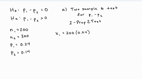 consider-the-hypothesis-test-h0-p1-p2-0-ha-p1-p2-0-the-following-results-are-for-independent-samples-taken-from-the-two-populations-sample-1-sample-2-n1-200-n2-300-p1-024-p2-014-a-calculate-26764