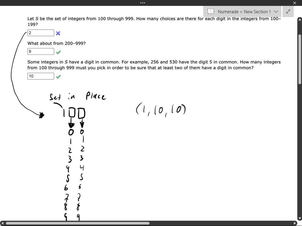 SOLVED: Let S be the set of positive integers from 1 to 100, S = 1, 2 ...