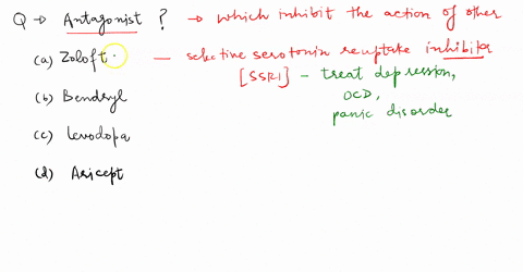 which-of-the-following-is-an-antagonist-zoloft-benadryl-levodopa-aricept-10904