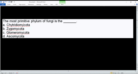 the-most-primitive-phylum-of-fungi-is-the-_______-a-chytridiomycota-b-zygomycota-c-glomeromycota-d-a-53356