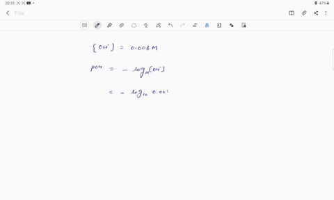 a-solution-has-a-hydroxide-ion-concentration-of-00080-m-calculate-the-poh-of-the-solution-at-25-c-kw-101-10-14-a-700-b-210-c-1190-d-917-e-483-46602