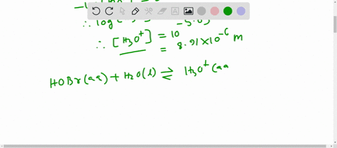the-ph-of-0040-m-hypobromous-acid-hobr-is-505-set-up-the-equilibrium-equation-for-the-dissociation-o-51304