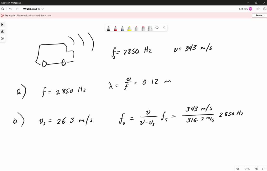 SOLVED The siren on an ambulance is emitting a sound whose frequency