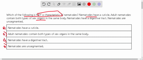 which-of-the-following-is-not-a-characteristic-of-nematodes-nematodes-have-a-cuticle-adult-nematodes-contain-both-types-of-sex-organs-in-the-same-body-nematodes-have-a-digestive-tract-nemato-24612
