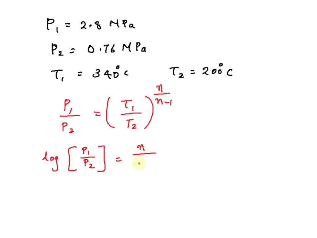 SOLVED: Determine the heat and the work in kJ/kg of the polytropic ...