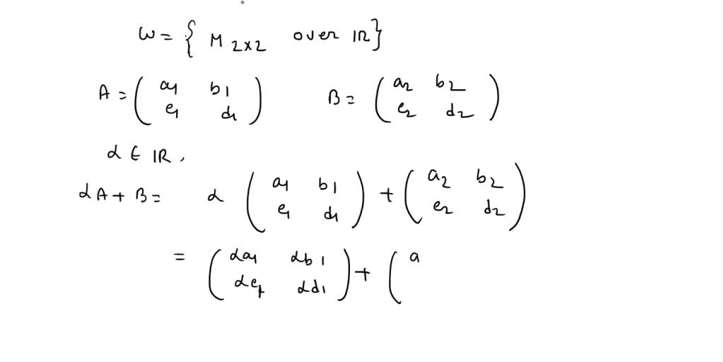 SOLVED: 3. Normal matrix addition and scalar in a set of 2x2 diagonal ...