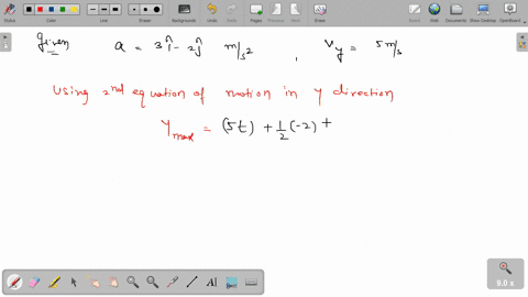 at-t-0-a-particle-leaves-the-origin-with-a-velocity-of-50-ms-in-the-positive-y-direction-its-acceleration-is-given-by-a-30i-_-20j-ms-at-the-instant-the-particle-reaches-its-maximum-y-coordin-39359