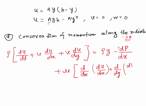 question-2-consider-a-fully-developed-incompressible-flow-between-two-infinitely-large-parallel-static-plates-separated-by-distance-h-as-shown-in-figure-q2assume-the-fluid-flow-is-laminarand-76414