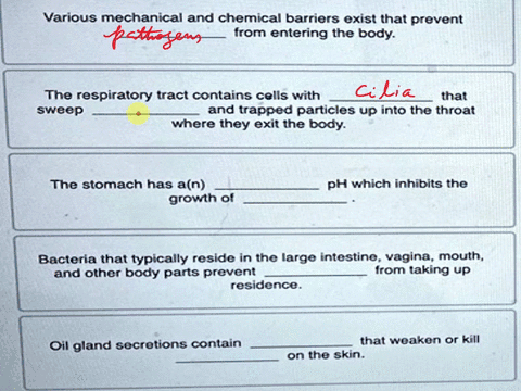 complete-the-following-paragraph-to-describe-various-barrlers-pathogen-entry-into-the-body-words-may-be-used-more-thar-once_-various-mechanica-and-chemical-barriers-exist-ihat-prevent-irom-e-10085