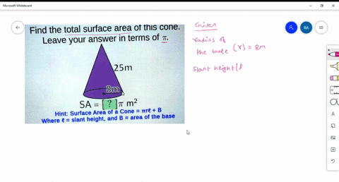 find-the-total-surface-area-of-tnis-cone-leave-your-answer-in-terms-of-t-25m-8m-sa-jr-m-hint-surface-area-of-a-cone-tre-b-where-slant-height-and-b-area-of-the-base-29332
