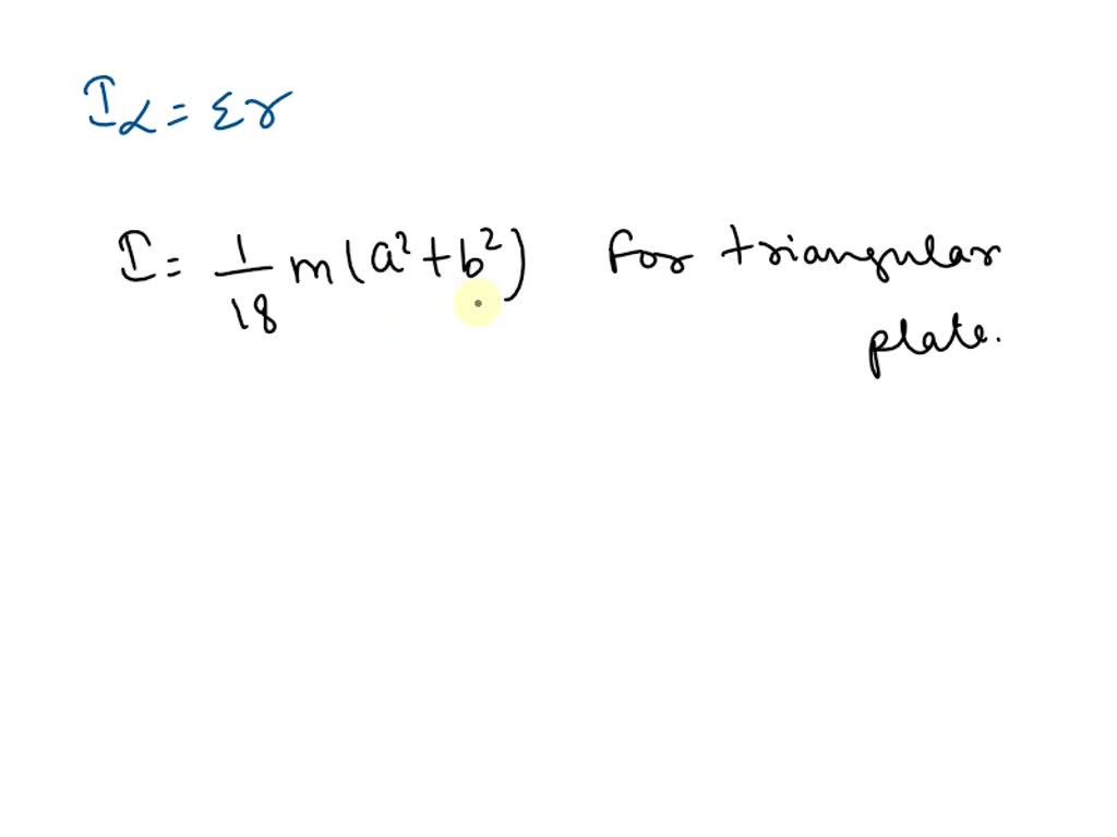 SOLVED Using Euler's Equation of Motion 9. Find the torque needed to