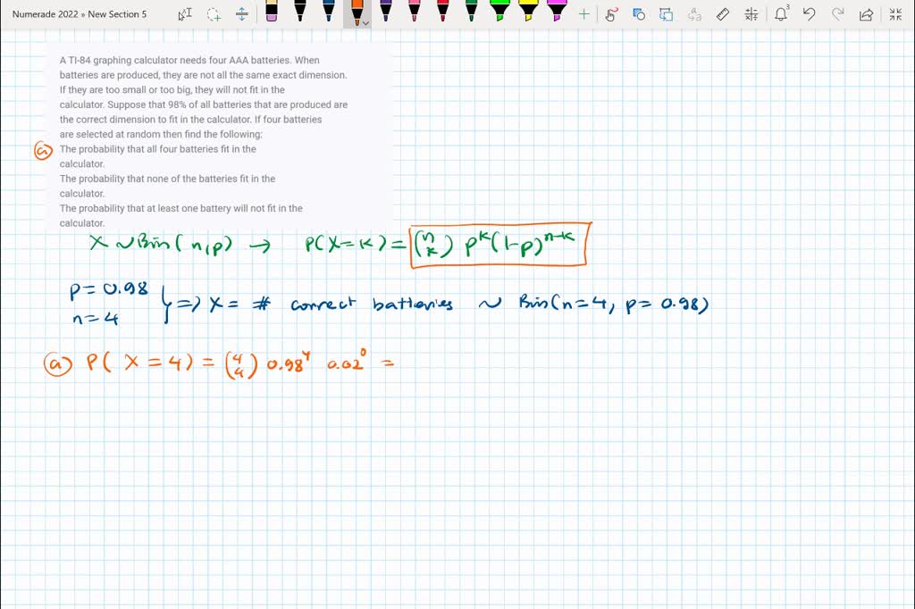 SOLVED A TI84 graphing calculator needs four AAA batteries. When