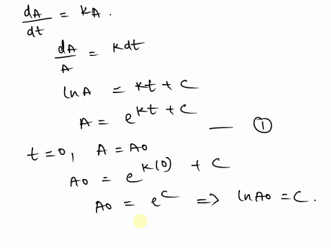 the-rate-of-decay-of-a-radioactive-substance-is-proportional-to-the-amount-a-remaining-at-any-instant-if-a-14-a0-at-t-14-0-prove-that-if-the-time-taken-for-the-amount-of-the-substance-to-bec-90277