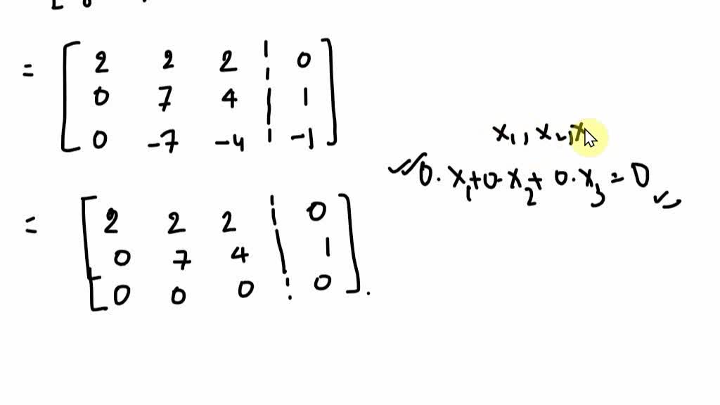 SOLVED 1 Solve The Following System Using Gaussian Elimination 2x1 