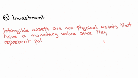 which-of-the-following-is-not-classified-as-an-intangible-asset-a-goodwill-b-investment-c-patent-d-trademark