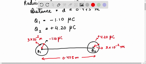 two-small-insulating-spheres-with-radius-300102-m-are-separated-by-a-large-center-to-center-distance-of-0475-m-one-sphere-is-negatively-charged-with-net-charge-110-c-and-the-other-sphere-is-47231
