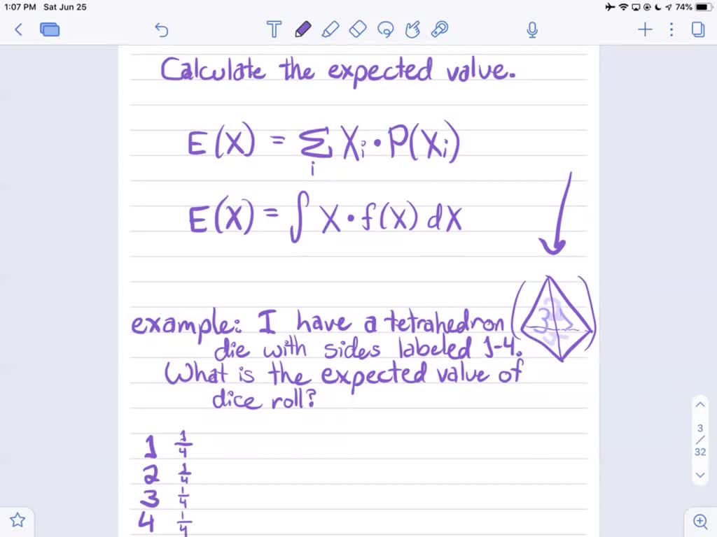 SOLVED: CALCULATE THE EXPECTED VALUE