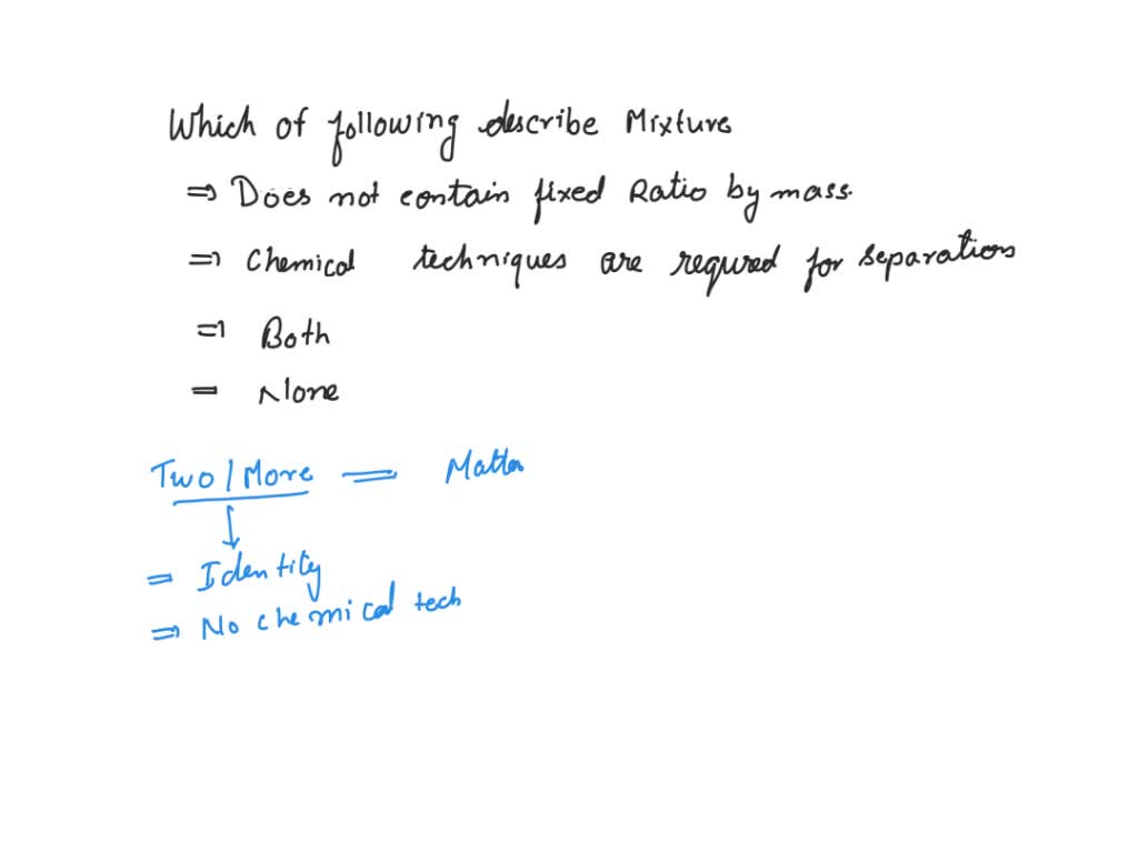 SOLVED A chemist divides a large sample of a mixture into three