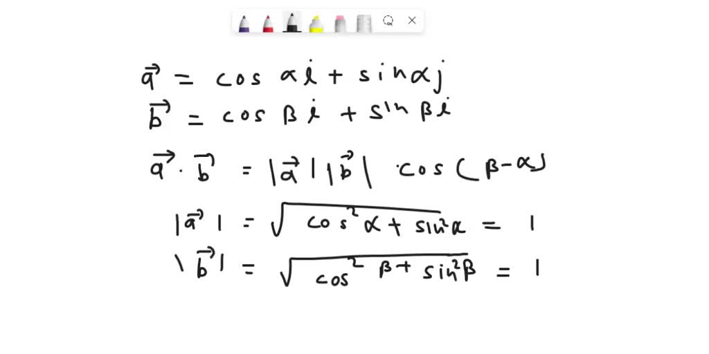 SOLVED: Any vector v that is on the unit circle can be expressed as v ...