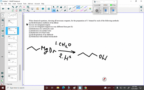 write-chemical-equations-showing-all-necessary-reagents-for-the-preparation-of-1-butanol-by-each-of-32984