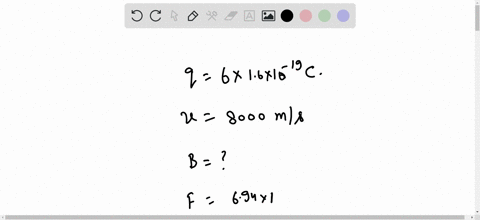 an-ion-having-charge-6ee-is-traveling-horizontally-to-the-left-at-800-kmskms-when-it-enters-a-magnetic-field-that-is-perpendicular-to-its-velocity-and-deflects-it-downward-with-an-initial-ma-79591