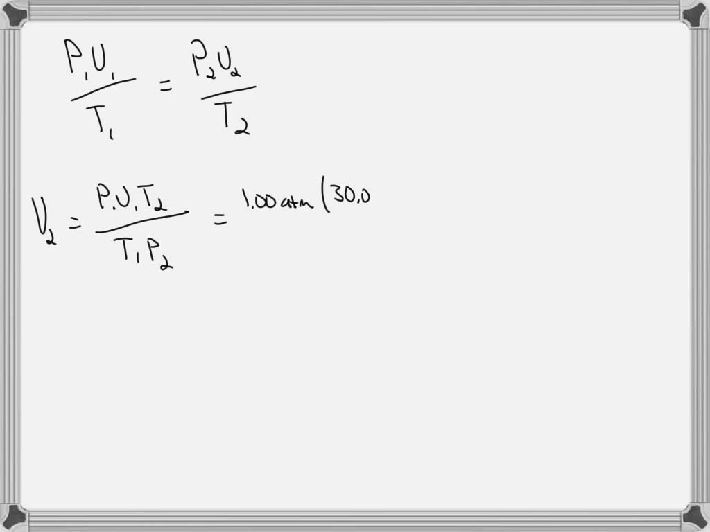 SOLVED: Sample of gas starts at 1.00 atm, 0.00 degrees Celsius, and 30. ...