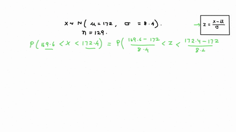 population-of-values-has-a-normal-distribution-with-p-172-and-0-84-you-intend-to-draw-a-random-sample-of-size-n-129_-find-the-probability-that-a-single-randomly-selected-value-is-between-169-36985