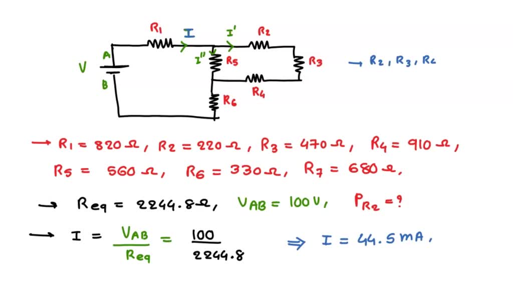 SOLVED: 'The Circuit Above Has R1 = 820 Ω, R2 = 220 Ω, R3 = 470 Ω, R4 ...