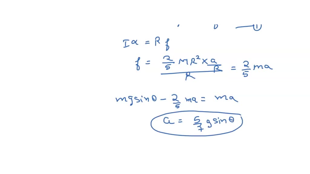 SOLVED A bowling ball of mass M rolls without slipping down a ramp