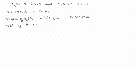 which-reactent-is-in-access-and-is-it-a-acid-base-neutral-reaction-according-to-me-koh-will-be-in-acces-because-009mols-h2so4-forms-and-that-needs-only-018mols-koh-according-to-the-mol-ratio-84859