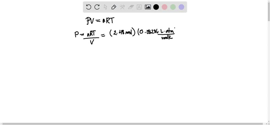 SOLVED: what is the pressure in atm exerted by 2.48 moles of a gas in a ...