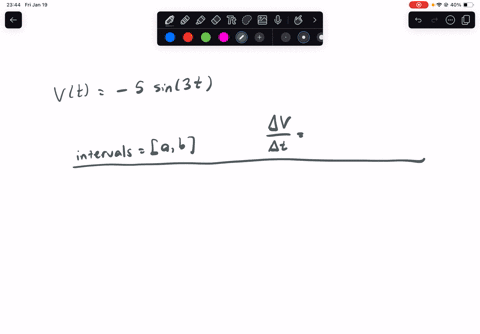 as-in-the-previous-problem-electric-potential-in-a-circuit-is-given-by-vt-5-sin3t-with-v-in-volts-and-t-in-seconds-compute-the-average-rate-of-change-of-v-on-each-of-the-intervals-in-the-table-below-a